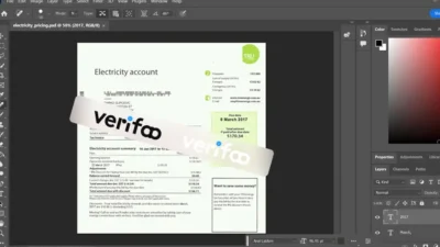 Australia Tru electricity utility bill template, fully editable in PSD format
