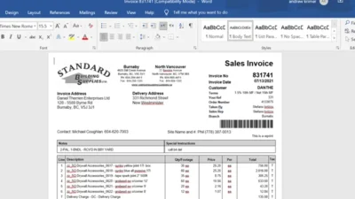 Canada invoice Template v4