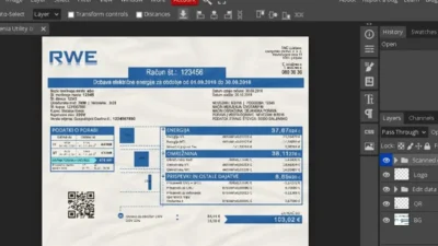 SLOVENIA RWE UTILITY BILL EDITABLE PSD TEMPLATE