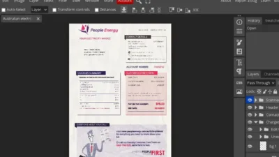 AUSTRALIA PEOPLE ENERGY UTILITY BILL EDITABLE PSD TEMPLATE