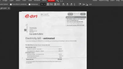 South Humberside E.ON Energie electricity utility bill psd template