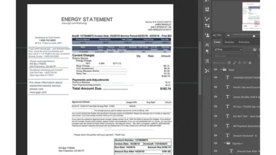 USA Energy Utility Bill psd template
