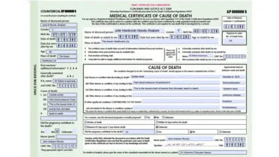 UK Death Certificate Form Version2