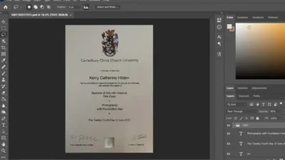 Fake Certificate From Canterbury Christ Church University PSD Template