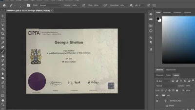 Fake Certificate From CIPFA University PSD Template