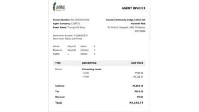 Philippines Anurak Invoice Template