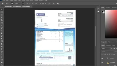 Spain Hidraqua utlity bill psd template