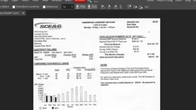 USA SCE&G Utility Bill Template in Psd Format