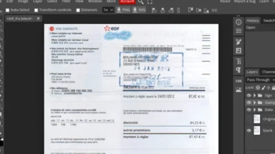 France utility bill psd template 2022: France Proof of address psd template