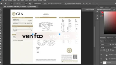 Fake GIA Certificate Fully ditable Diamond Report Template