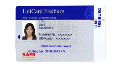University Of Freiburg Student ID Card PSD Template