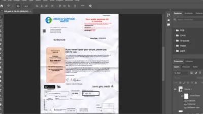 UK Essex & Suffolk Water bill PSD Template