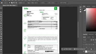 Latvian Mobile Bill PSD Template