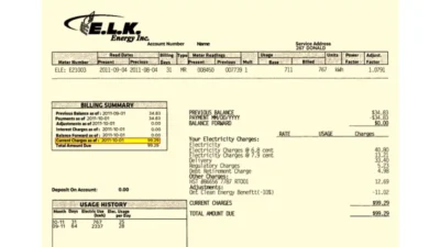 Fake Utility Bill Canada – ELK Energy -Free Download