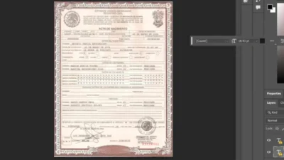 Mexico Birth Certificate PSD Template