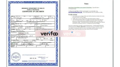 Arkansas Birth certificate Template Fully editable word format