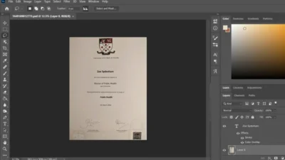 Marjon University Certificate PSD Template