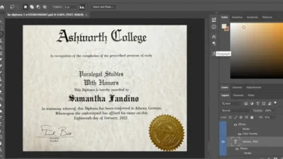 Authentic-Looking Editable Certificate From Ashworth College