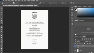 Fake Certificate From Chalmers University Of Technology PSD Template