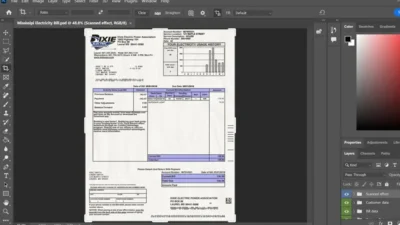 Mississippi utility bill psd template