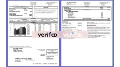 us Electric Company Utility Bill Template in Word and PDF Format