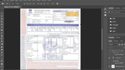India NDPL Utility Bill Psd Template