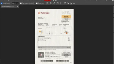 Singapore Pacific Light Bill PSD Template
