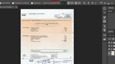 Canada BELL mobile Utility bill template psd