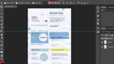 British Gas Bill Template Editable Utility Bill PSD v2