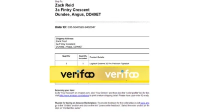 Fake Amazon Receipt PSD Template