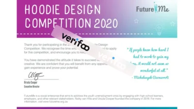 Hoodie Design Competition Certificate Template