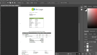 Germany utility bill Psd template v19