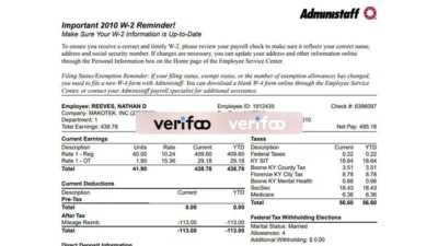 Adminstaff Pay Stub Template