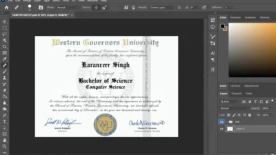 Western Governors University Certificate PSD Template