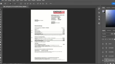 Austria Energy AG Bill PSD Template