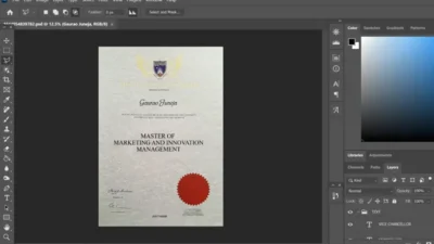 Fake Certificate From Edith Cowan University PSD Template