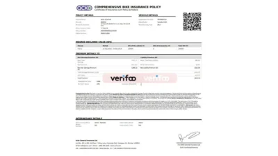 Vehicle Insurance PDF Template
