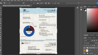 Michigan Utility Bill Psd Template