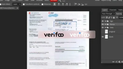 EDF France Utility Bill Template in psd Format