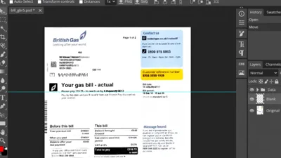 British Gas Bill Template Editable Utility Bill PSD