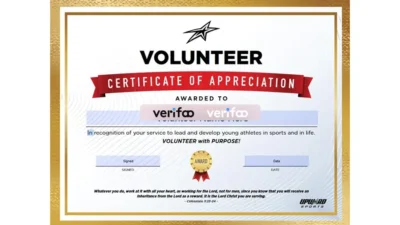 Volunteer appreciation certificate Template