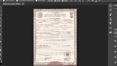 Mexican Birth Certificate Template Psd