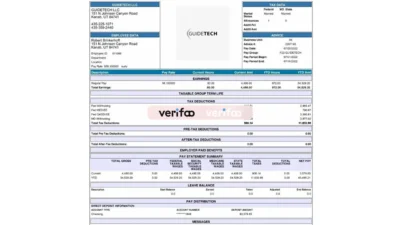 GuideTech Paystub Template