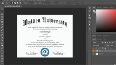 Walden University Certificate PSD Template