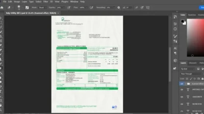 Italy Edison electricity and Gas Enel Energia utility bill psd Template