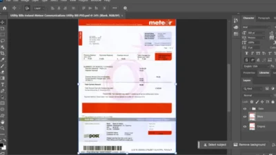 Ireland Meteor Mobile Invoice Ireland Internet And Call Bill PSD Template