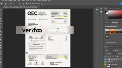 Oklahoma OEC Bill Template In psd Format