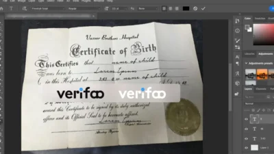 USA NewYork Certificate Of Birth Psd Template