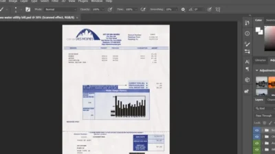 USA Iowa City of Des Moines water utility bill template