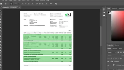Germany EKT utility bill PSD Template
